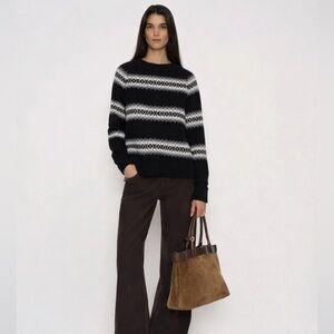 NakedCashmere Black and White Striped Sweater